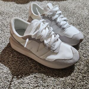 New Balance White and Gray Women's Sneakers